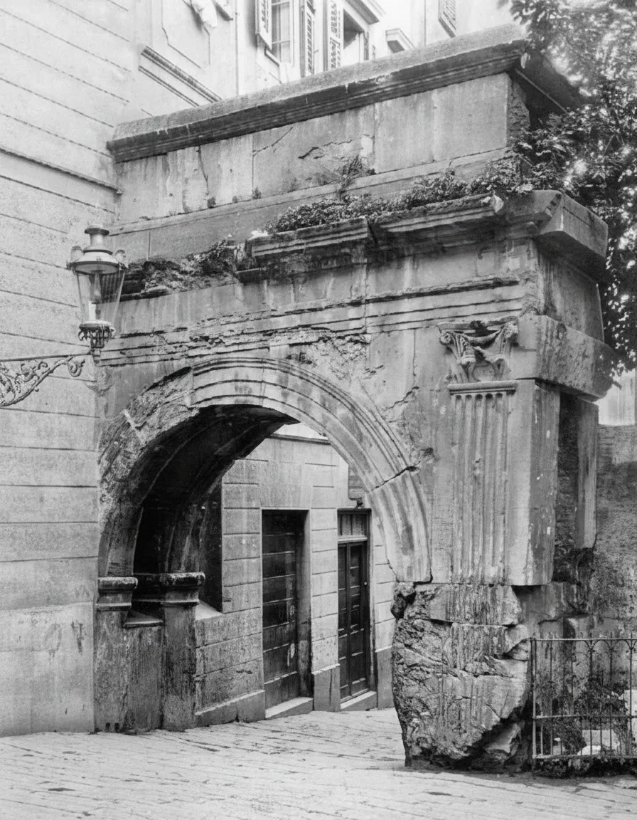 Arco di Riccardo and Via del Trionfo, early 1900s – Trieste