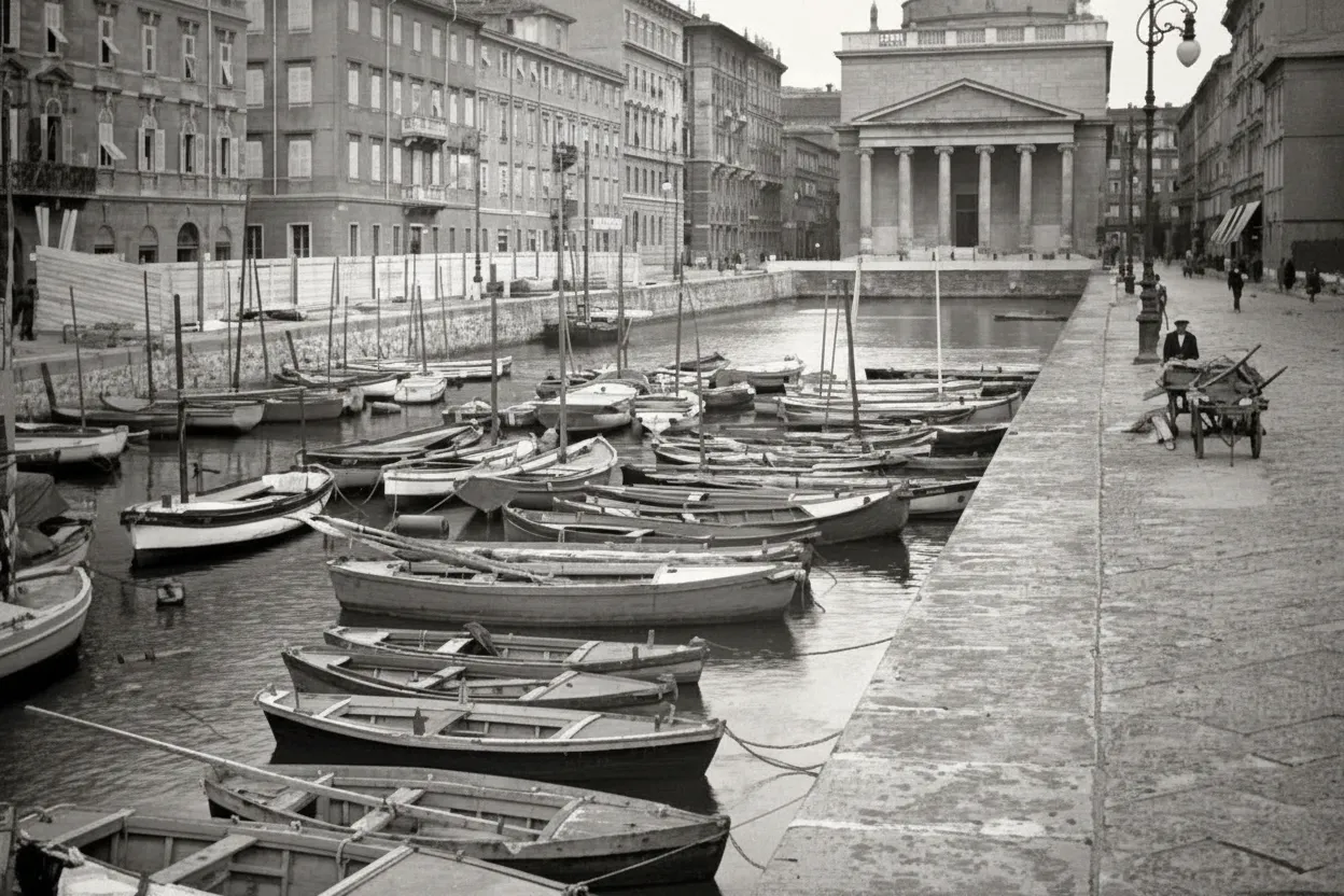 Canal Grande shortly before the filling in of its terminal part