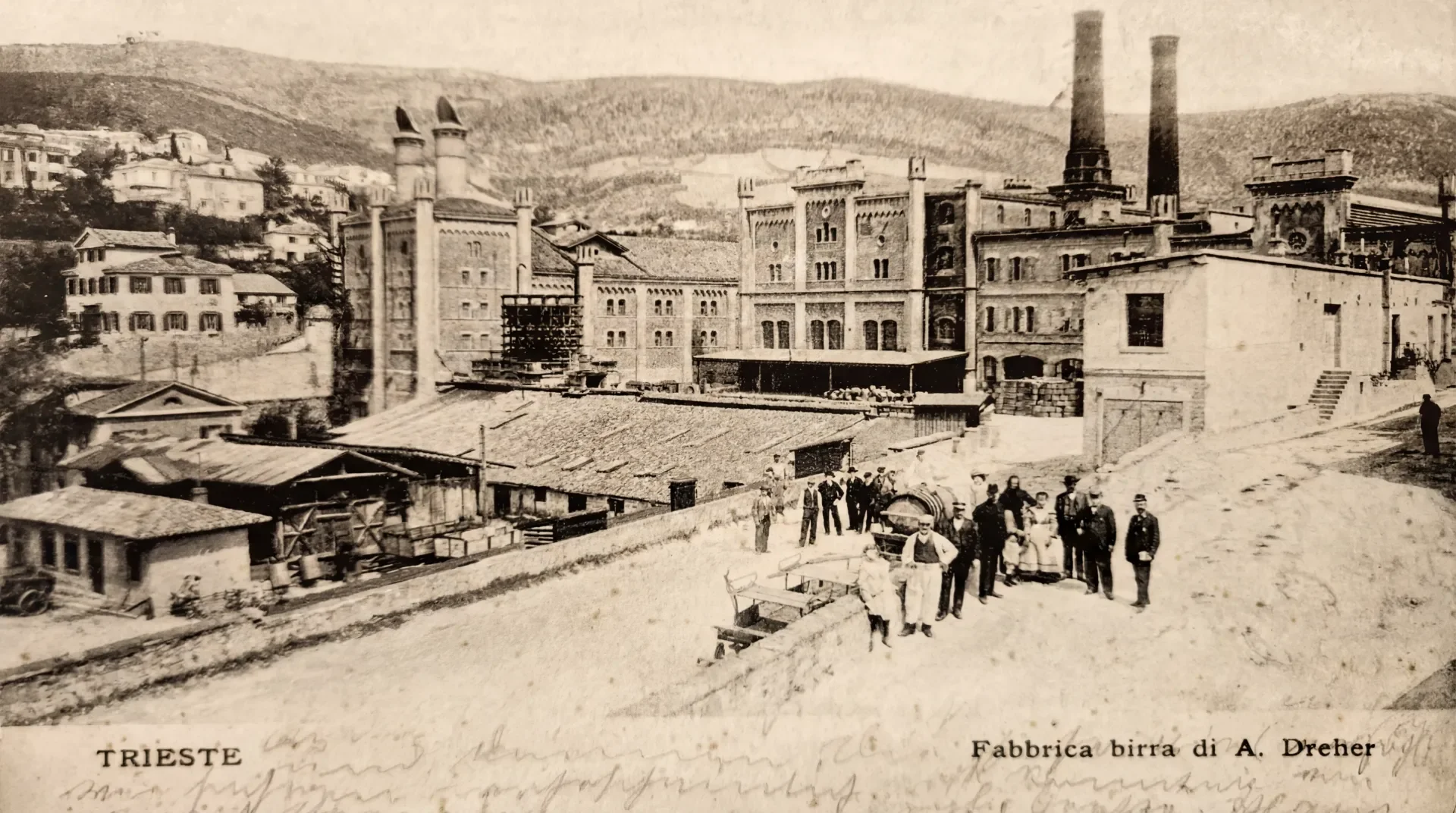 Dreher Brewery in Trieste - Historic Modiano Postcard