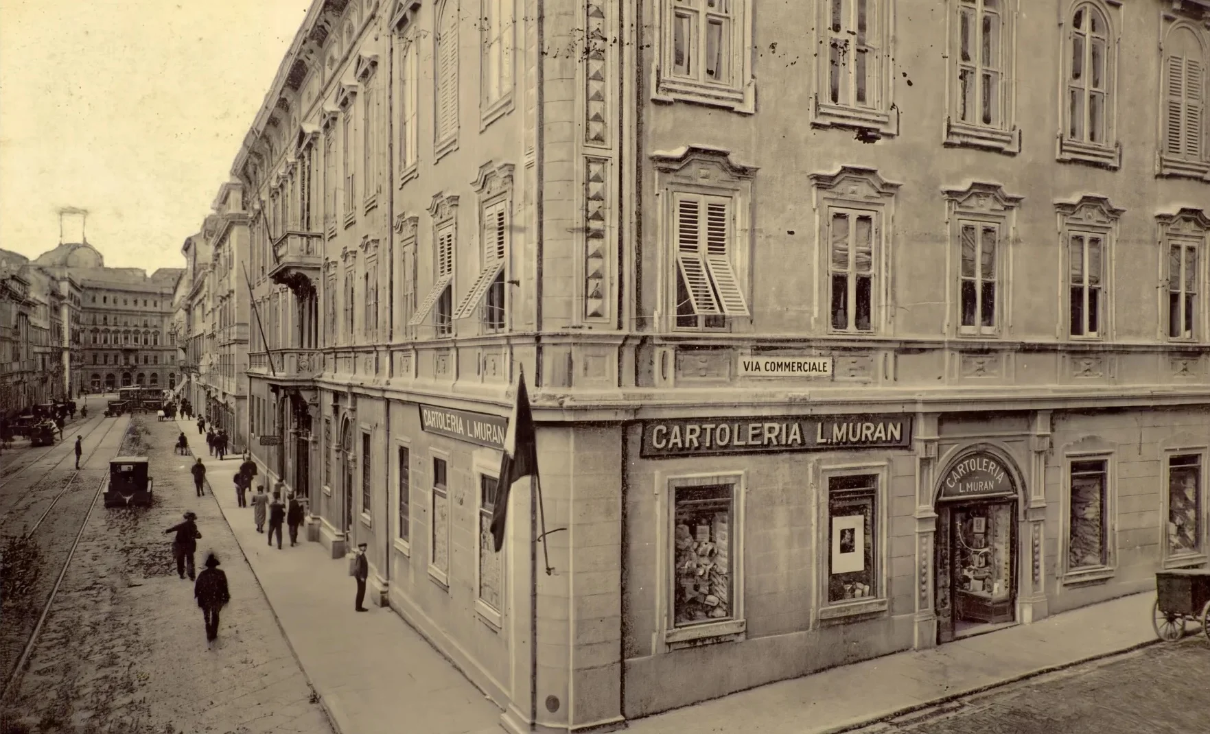 Trieste - Palazzo Rittmayer and Via Commerciale