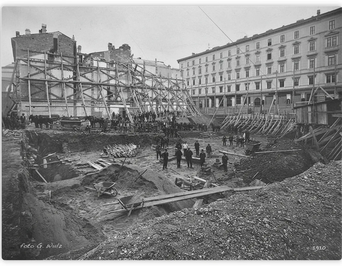 Construction of the Palazzo Dettelbach in via del Corso