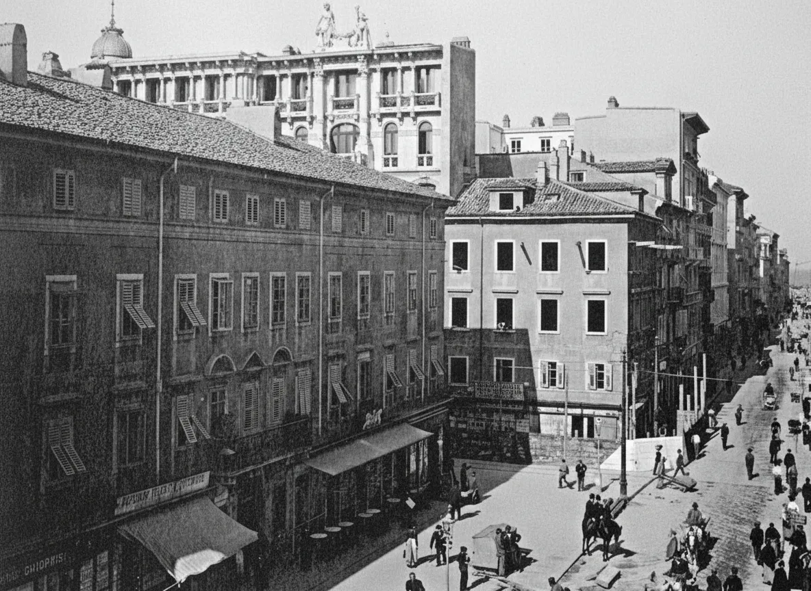 Demolitions in Piazza Nuova, today Piazza della Repubblica