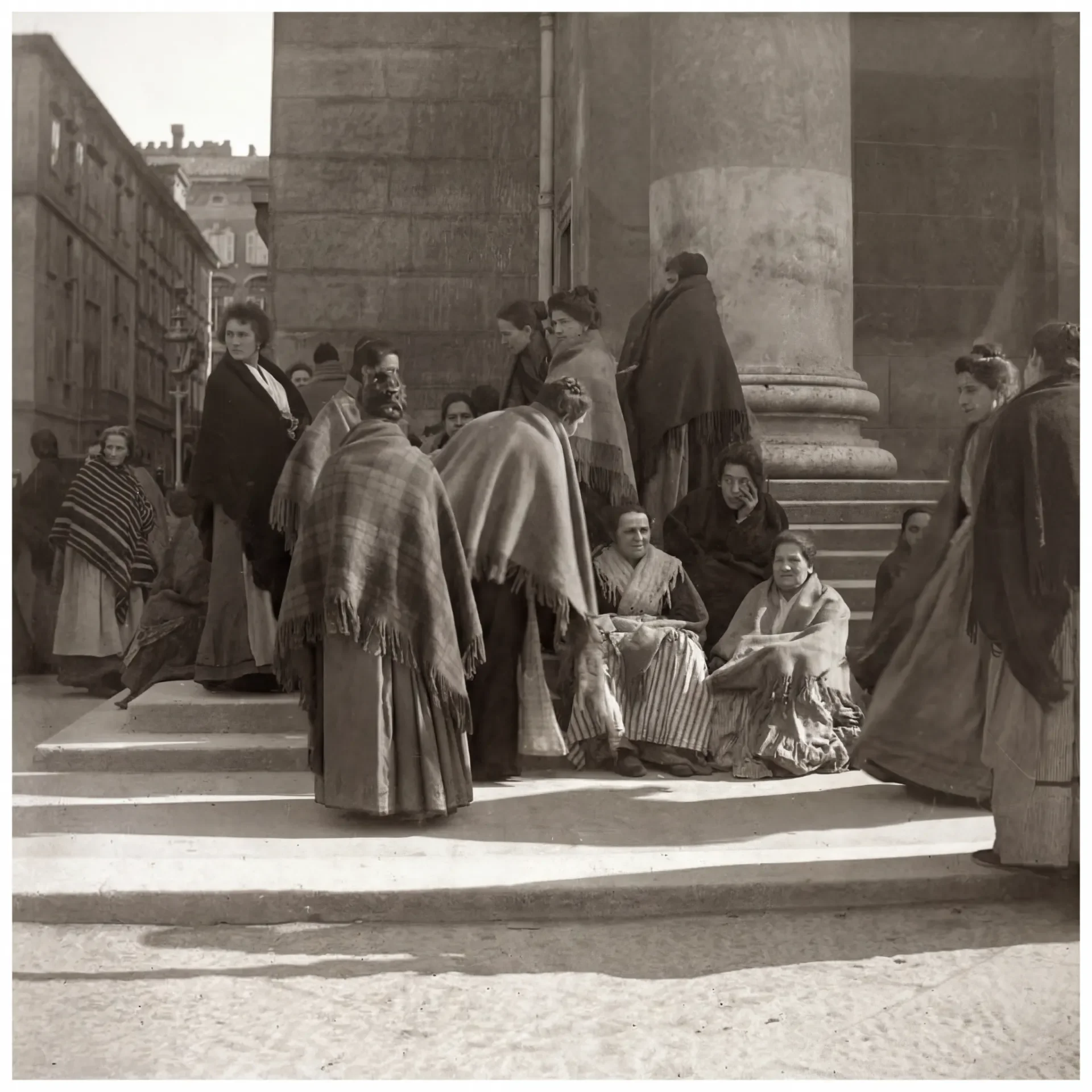 Donne dinanzi alla Chiesa di Sant'Antonio Nuovo a Trieste