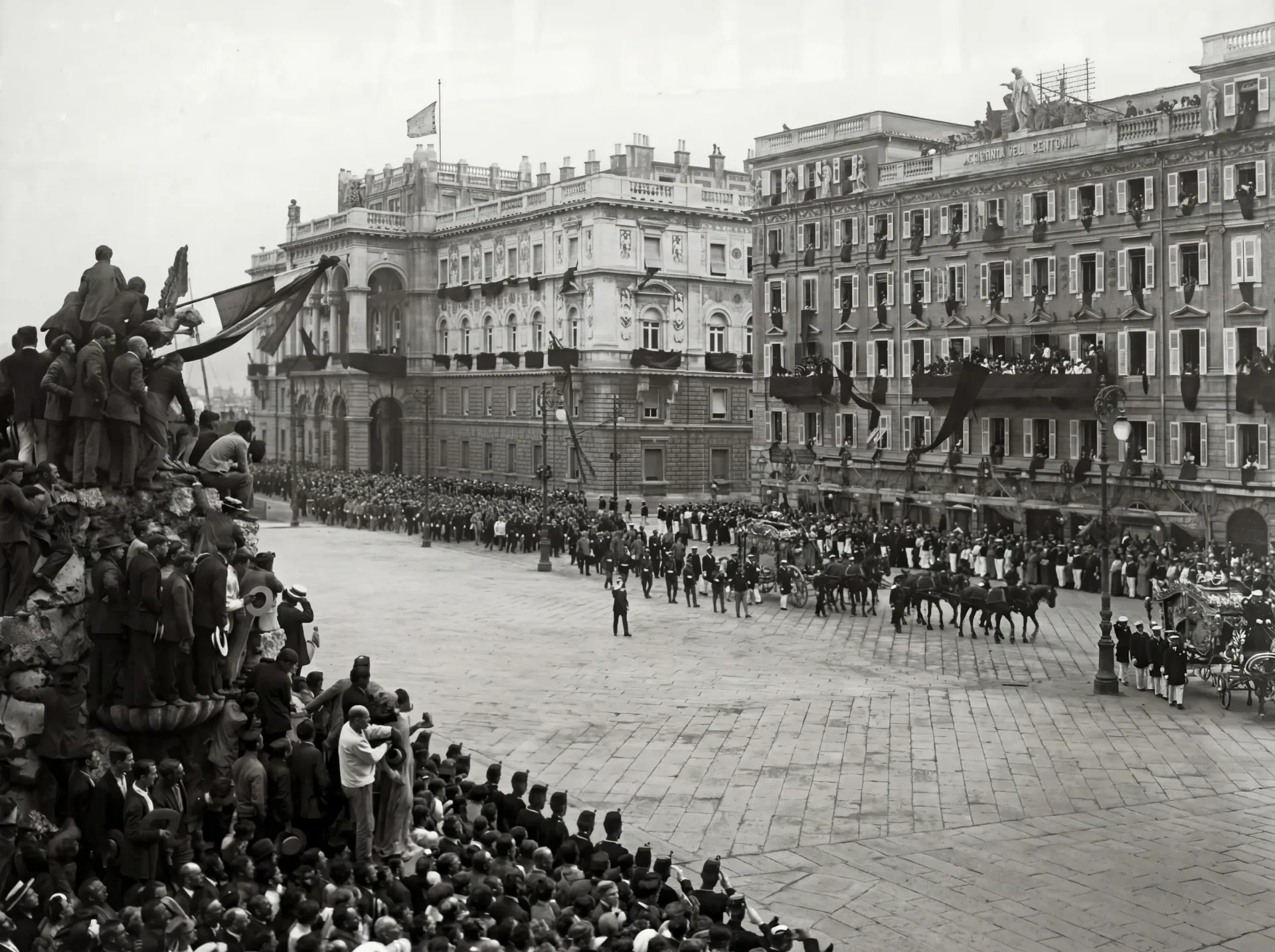 Funeral Procession of Franz Ferdinand in Piazza Grande