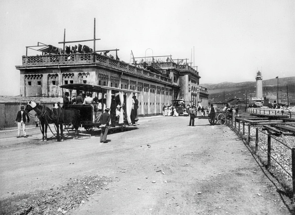 The Bagno Fontana at the end of the 1800s in the area of the present-day Bagno Ausonia