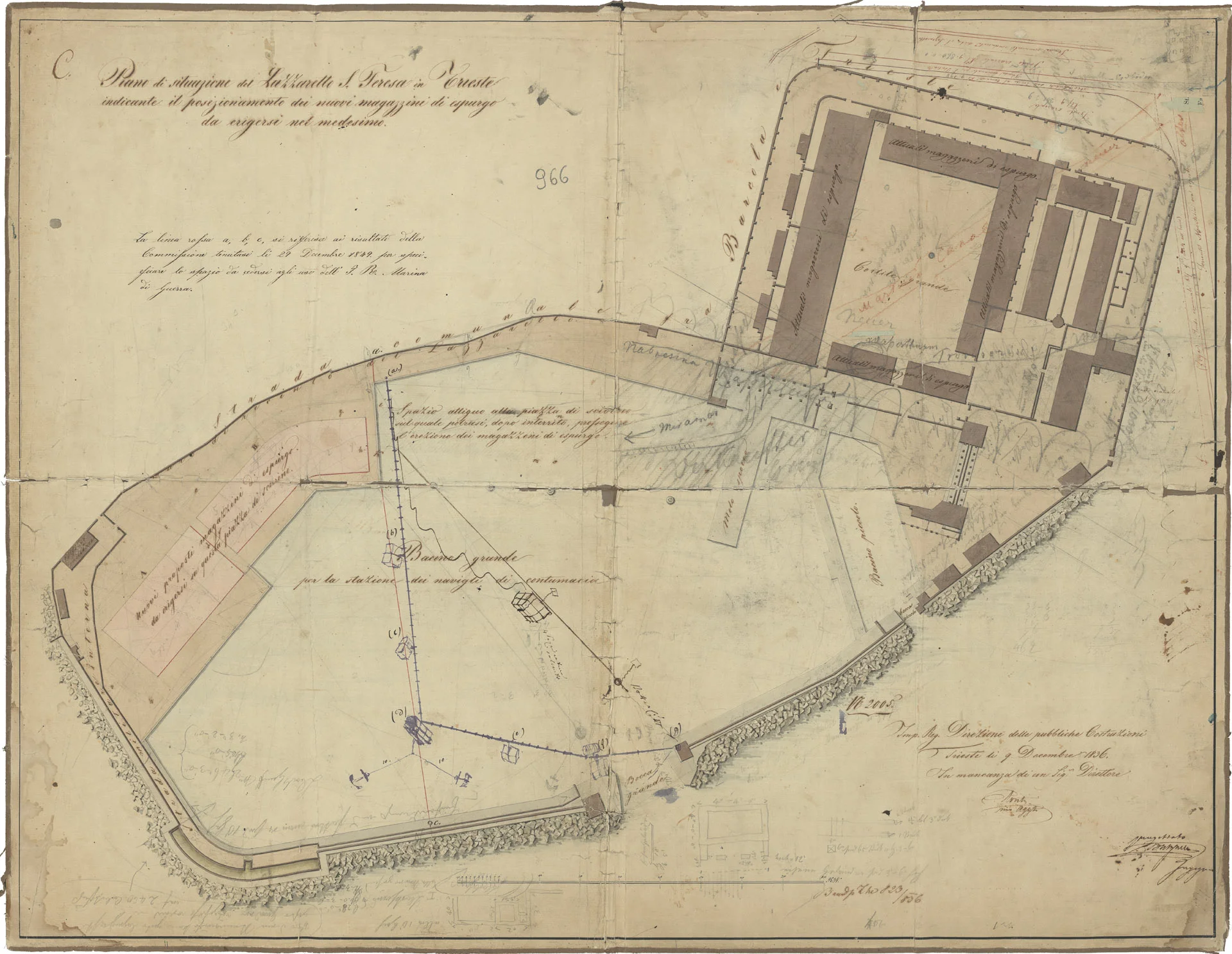 Historical Plan of Lazzaretto Santa Teresa in Trieste