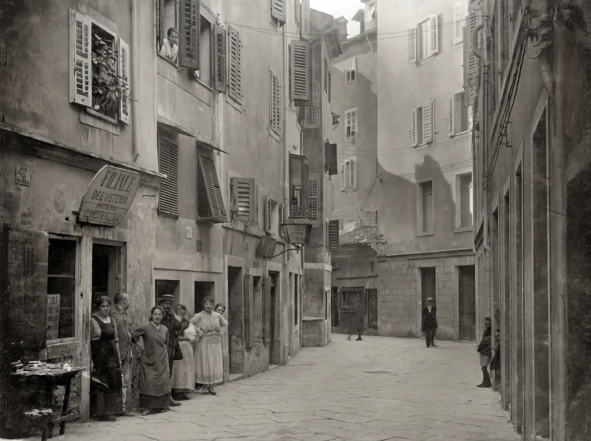 Via delle Beccherie in Osteria Ardenio pred letom 1934
