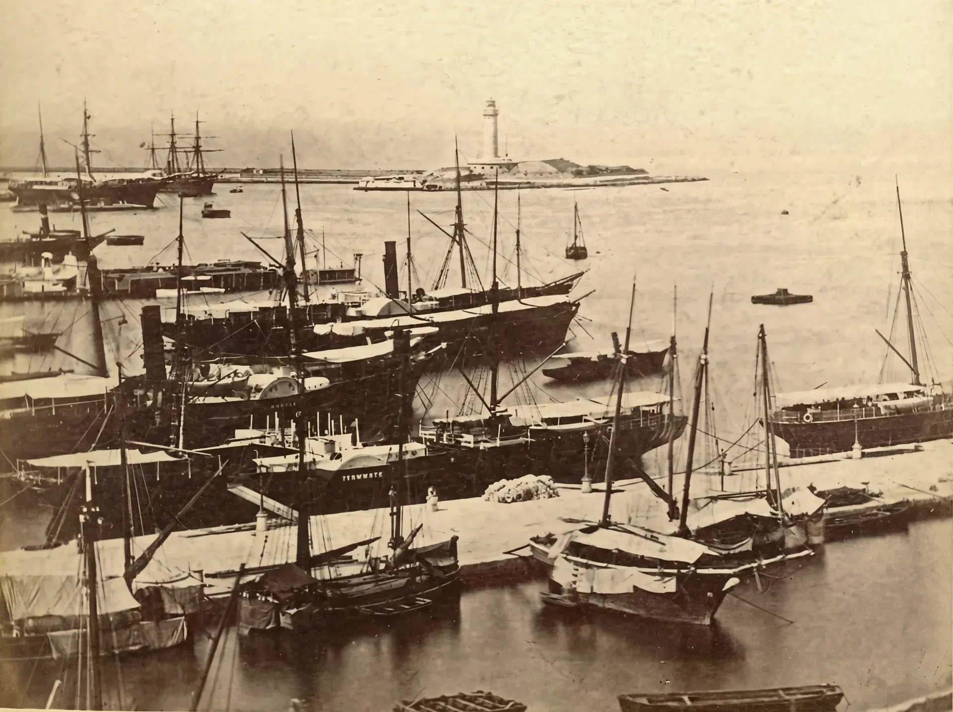 Molo San Carlo and the Lanterna of Trieste