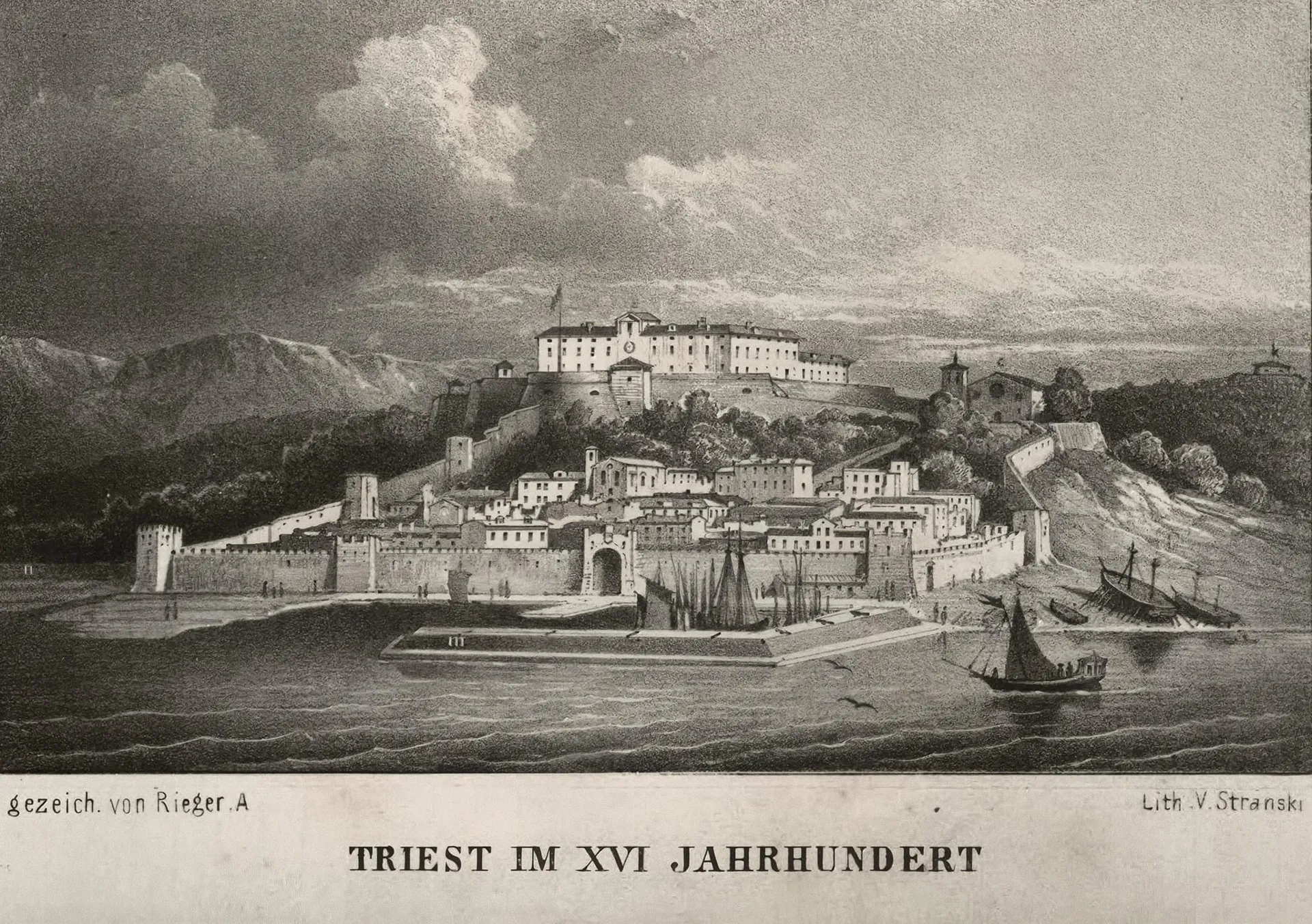 Trieste in the 16th century: Castello di San Giusto and Old Port