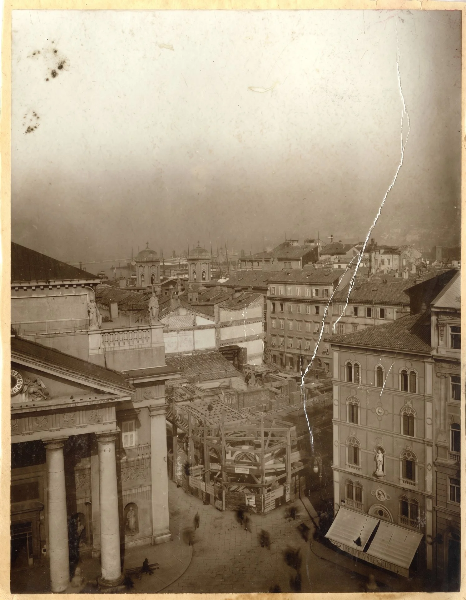Palazzo Dreher under construction, Piazza della Borsa