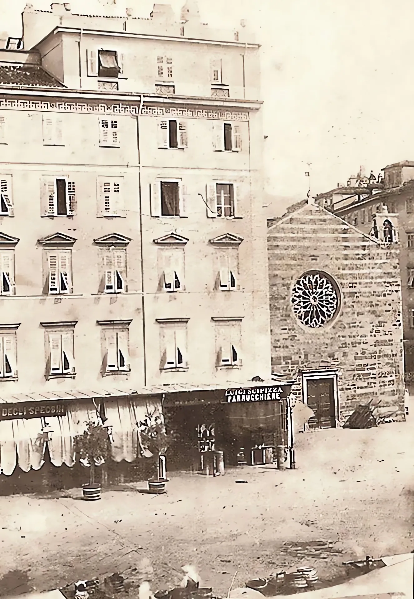 Palazzo Stratti and the Church of San Pietro