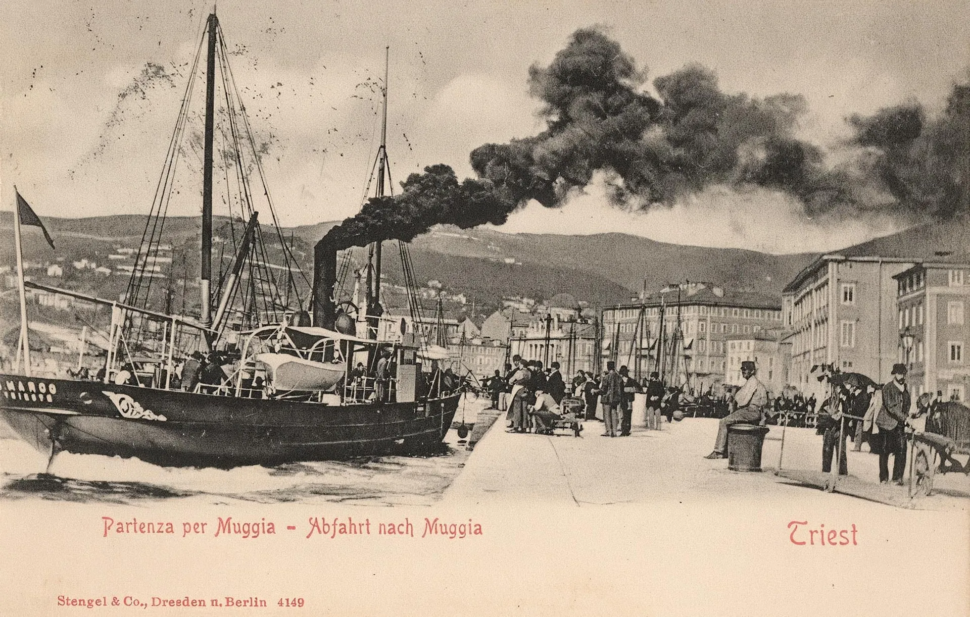 Departure for Muggia from the Rive