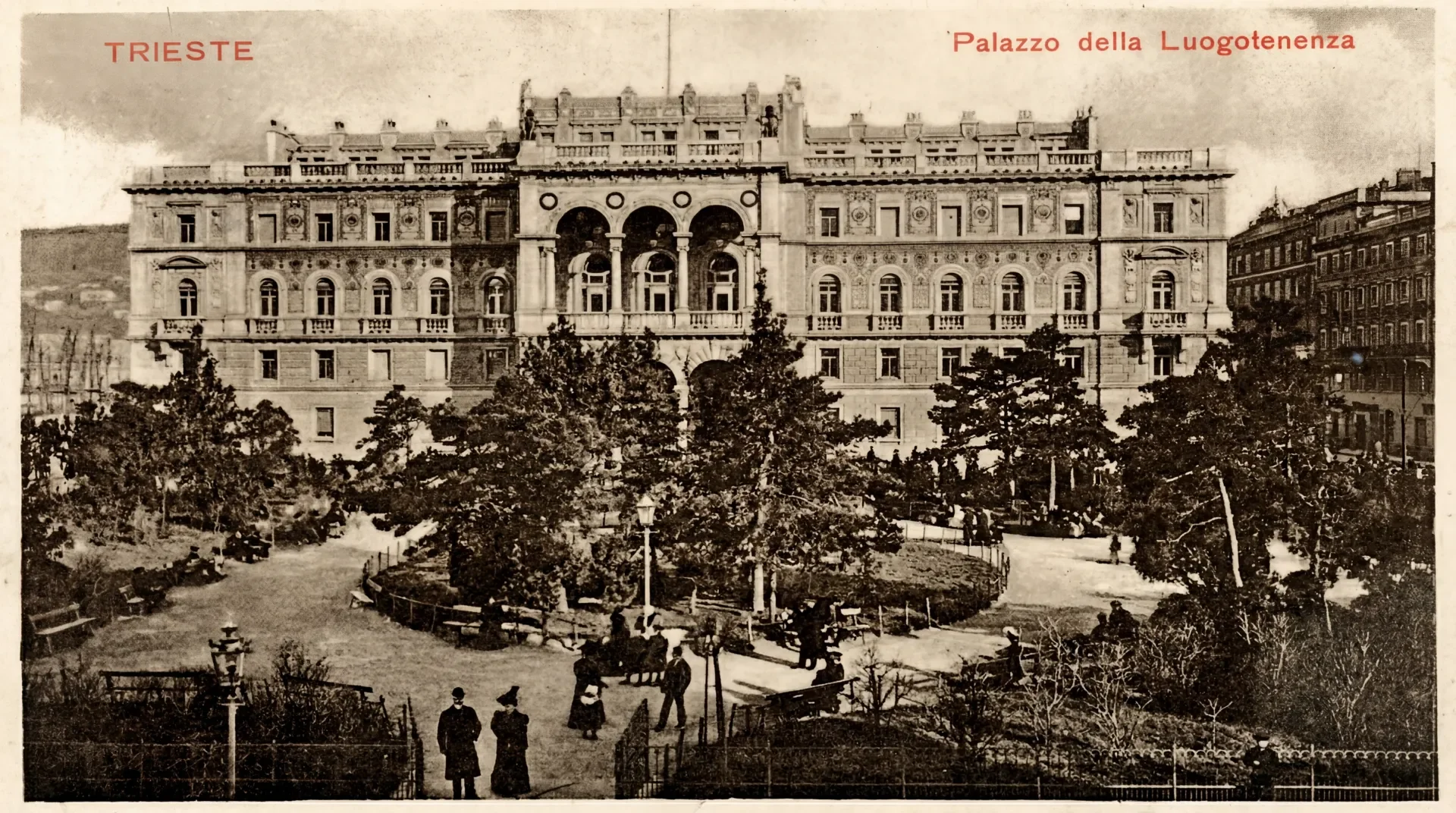 Trieste Palazzo della Luogotenenza Piazza Grande Cartolina