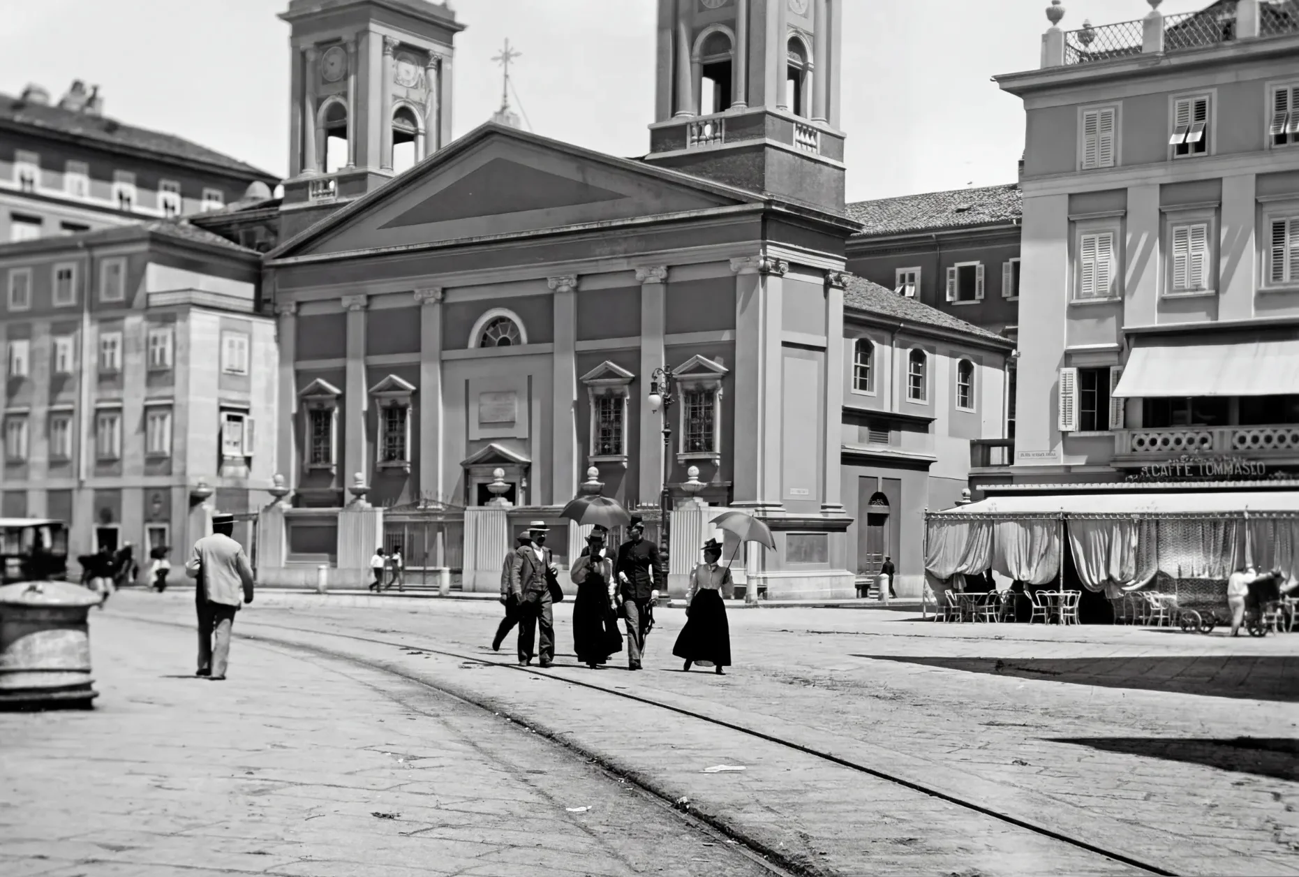 Trieste Late 19th Century: San Nicolò Church and Rive