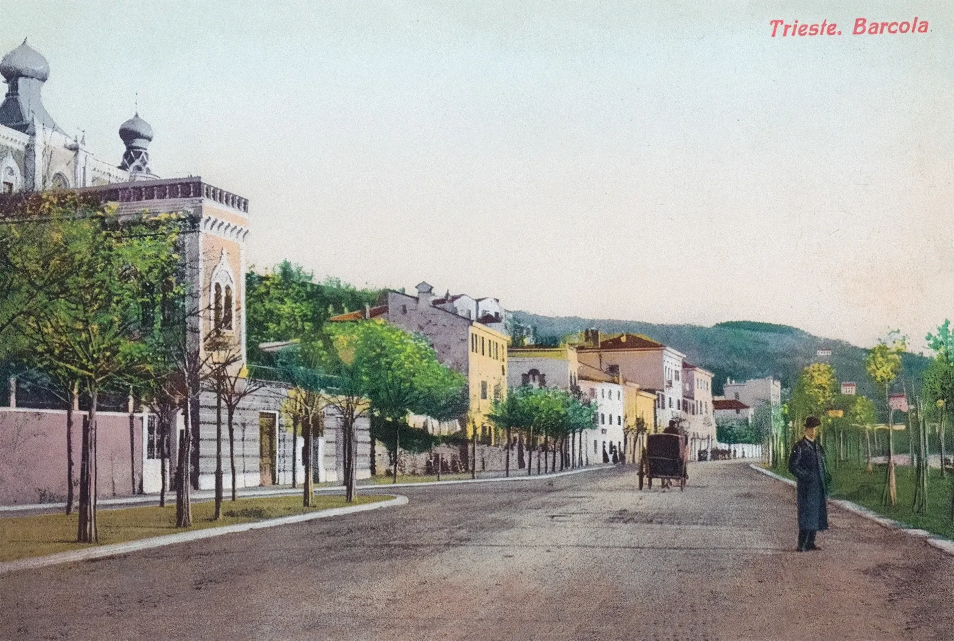 Riviera di Barcola - Recolored Postcard