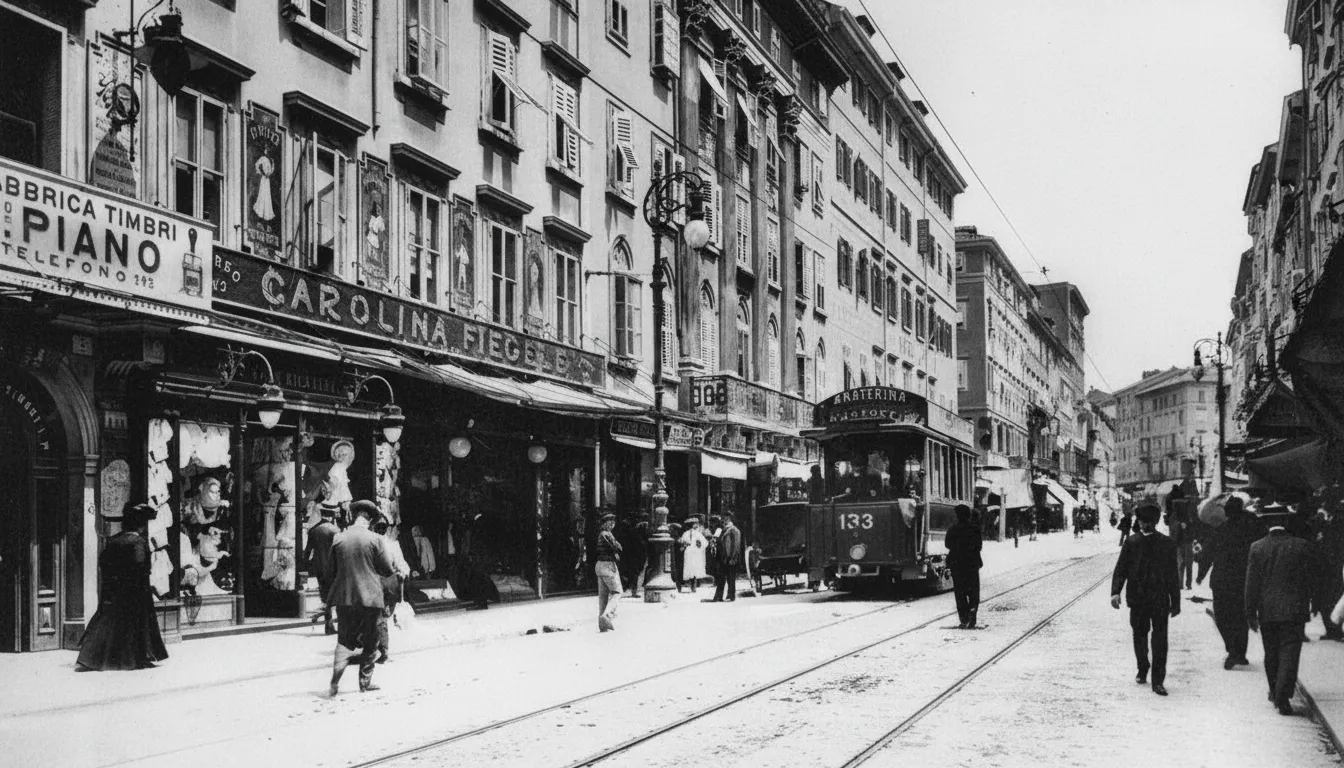 Via del Corso, Trieste, in the 1920s