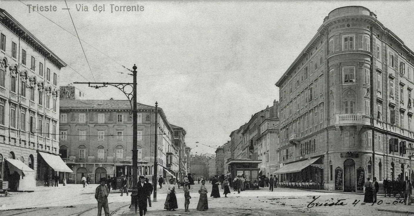Via del Torrente (today Via Carducci), Trieste 1904