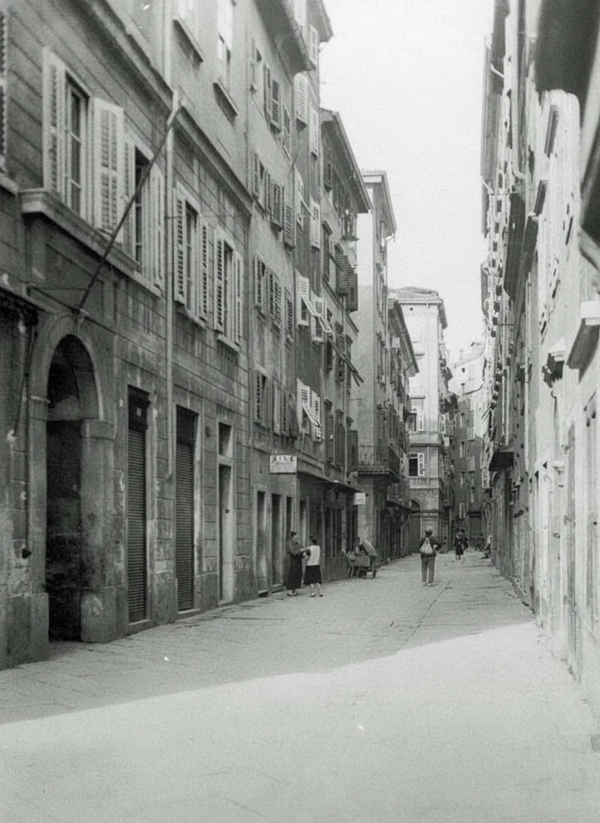 Via delle Beccherie nel tratto scomparso