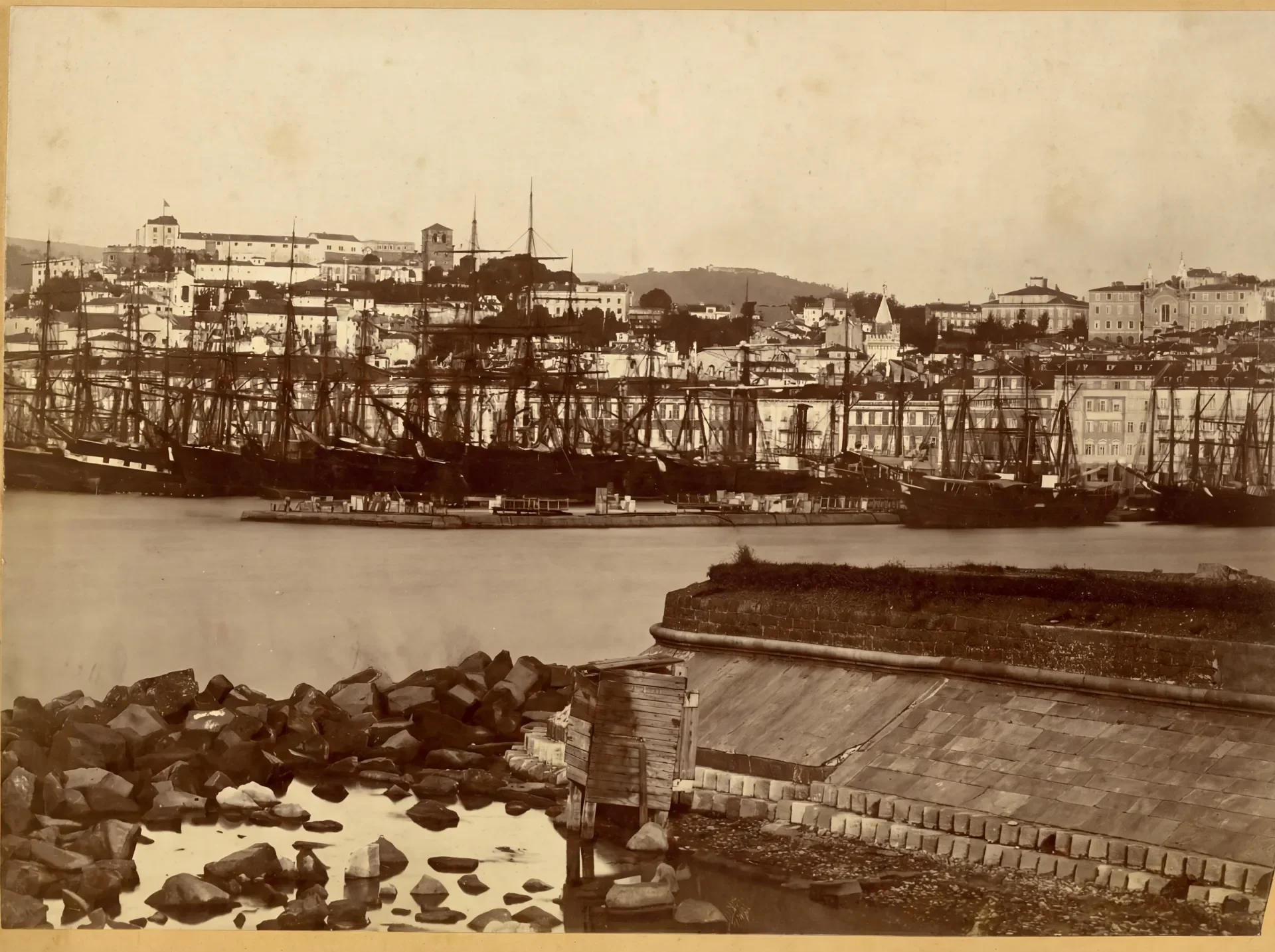 Historic View of the Port of Trieste and San Giusto