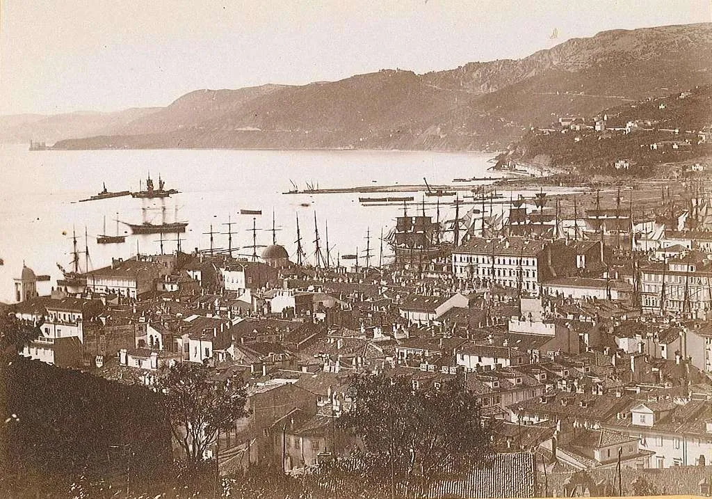 Panoramic View of Trieste and the Port