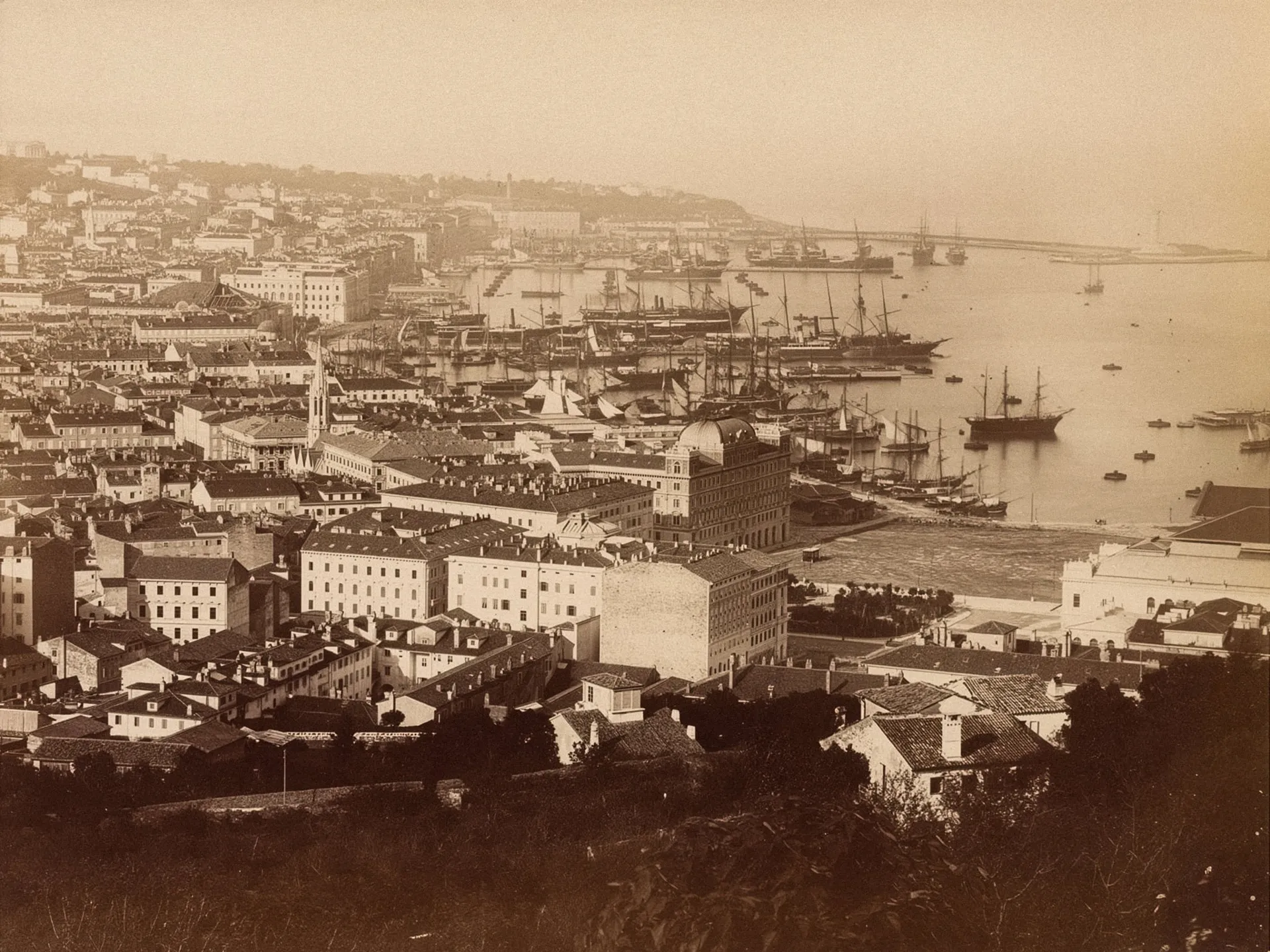 Panoramic View of the Port of Trieste